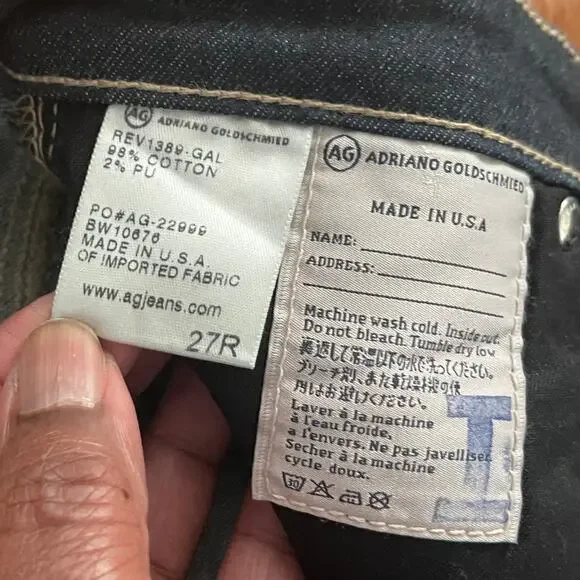 AG Adriano Goldschmied Womens 27R Legging Jeans Dark Wash Super Skinny Ankle - Picture 6 of 10